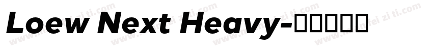 Loew Next Heavy字体转换